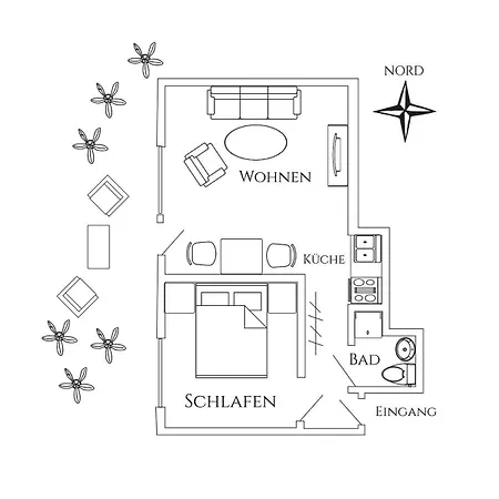 Antares Spiekerooger Gästehaus-sonnengartenbalkon West - 6 Apartment Spiekeroog