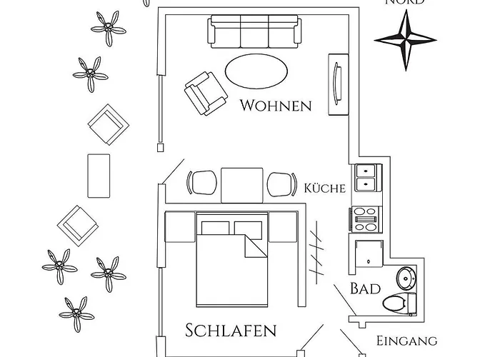 Antares Spiekerooger Gaestehaus-sonnengartenbalkon West - 6 Apartamento Spiekeroog